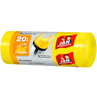 Worki na �mieci JAN NIEZB�DNY, HDPE, t-shirt, 20l, 30szt., �&oacute;�te