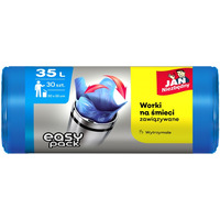 Worki na �mieci JAN NIEZB�DNY, easy pack, 35l, 30szt., niebieskie