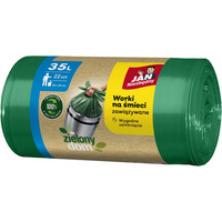 Worki na �mieci JAN NIEZB�DNY, zielony dom, easy pack, 35l, 22szt., zielone