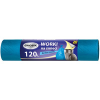Worki na �mieci GROSIK, mocne, 120l, 20szt.,niebieskie