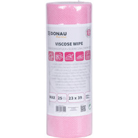 �cierka DONAU HOME, z wiskoz� 70%, rolka, max, 23x39cm, 25 listk&oacute;w, r&oacute;�owa