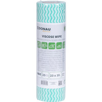 �cierka DONAU HOME, z wiskoz� 70%, rolka, fala, 23x39cm, 25 listk&oacute;w, zielona