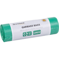 Worki na �mieci DONAU HOME, do segregacji, szk�o (LDPE), 120l, 10 szt., zielone