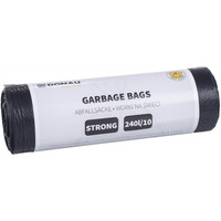 Worki na �mieci DONAU HOME, mocne (LDPE), 240l, 10 szt., czarne