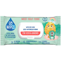 Papier toaletowy nawil�any GOWIPES, dla dzieci i m�odzie�y, z klapk�, 44 szt