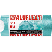 Worki na �mieci ALUFIX Aluflexy, zapach, LDPE, 35l, 15 szt., turkusowe