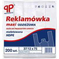 Reklam&oacute;wka SARANTIS, HDPE, HD maxi odzie�owa, 37/12/75 cm, 12 mikr., 200 szt., bia�a
