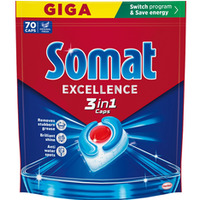 Kapsułki do zmywarki SOMAT Excellence 3w1, 70 szt., lemon