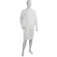Fartuch laboratoryjny z włókniny (rzep), 10 szt. biały rozmiar XXL