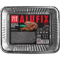 Formy do pieczenia i smażenia ALUFIX Fix-Grill, aluminiowe, małe, 3 szt
