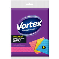 �ciereczki g�bkowe VORTEX, celuloza, 3 szt., mix kolor&oacute;w
