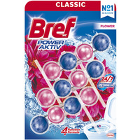 Kulki myjąco-zapachowe do toalet BREF Power Aktiv Flower, 3x50g