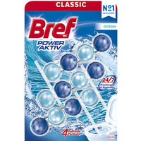 Kulki myj�co-zapachowe do toalet BREF Power Aktiv Ocean, 3x50g