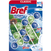 Kulki myj�co-zapachowe do toalet BREF Power Aktiv Pine, 3x50g