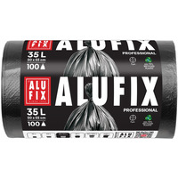 Worki na śmieci ALUFIX Professional, HDPE, 50x55cm, 7 μm, 35l, 100 szt., czarne