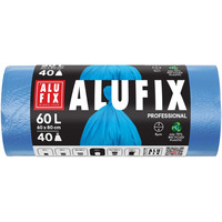 Worki na śmieci ALUFIX Professional, HDPE, 60x80cm, 8 μm, 60l, 40 szt., niebieskie