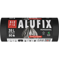 Worki na śmieci ALUFIX Professional, HDPE, 50x55cm, 10 μm, 35l, 50 szt., czarne