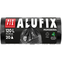 Worki na śmieci ALUFIX Professional, LDPE, 70x110cm, 21 μm, 120l, 20 szt., czarne