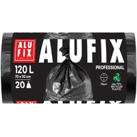 Worki na śmieci ALUFIX Professional, LDPE, 70x110cm, 28 μm, 120l, 20 szt., czarne