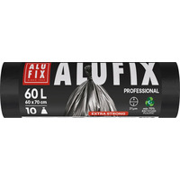 Worki na śmieci ALUFIX Professional, LDPE, 60x70cm, 21 μm, 60l, 10 szt., czarne