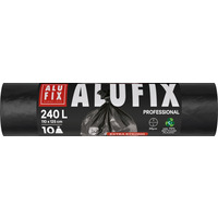 Worki na śmieci ALUFIX Professional, LDPE, 110x125cm, 30 μm, 240l, 10 szt., czarne