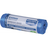 Worki na �mieci DONAU PROFESSIONAL, wytrzyma�e, super mocne, z ta�m�, 35l, 15 szt., niebieskie