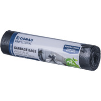 Worki na �mieci DONAU PROFESSIONAL, wytrzyma�e, super mocne, z ta�m�, 60l, 10 szt., czarne