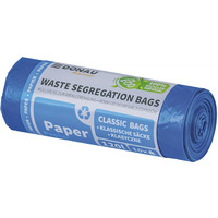Worki do segregacji odpad&oacute;w DONAU HOME, papier, 120l, 10 szt., niebieskie