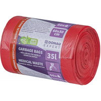Worki na odpady medyczne DONAU EXPERT, LDPE, 35l, 50 szt., czerwone
