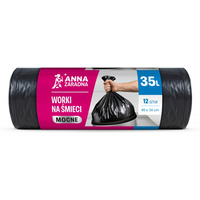 Worki na �mieci ANNA ZARADNA, mocne, 35l, 12 szt., czarne