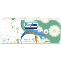 Chusteczki higieniczne REGINA Chusteczki Rumiankowe, 4-warstwowe, 10x9 szt., bia�e
